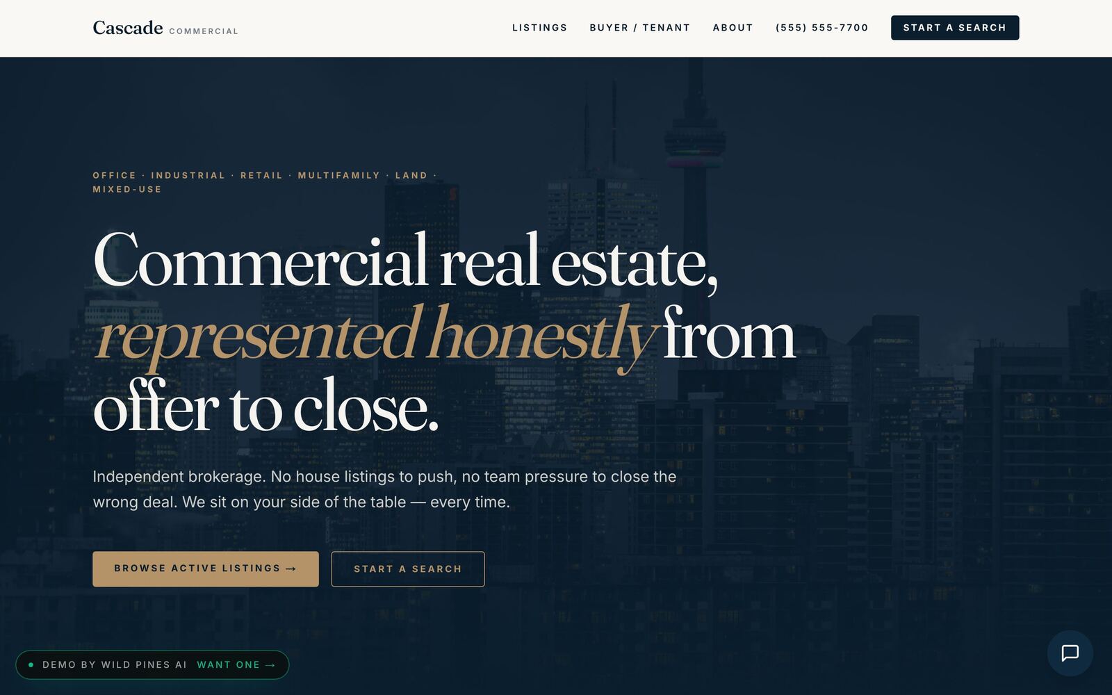 Cascade, Commercial RE demo
